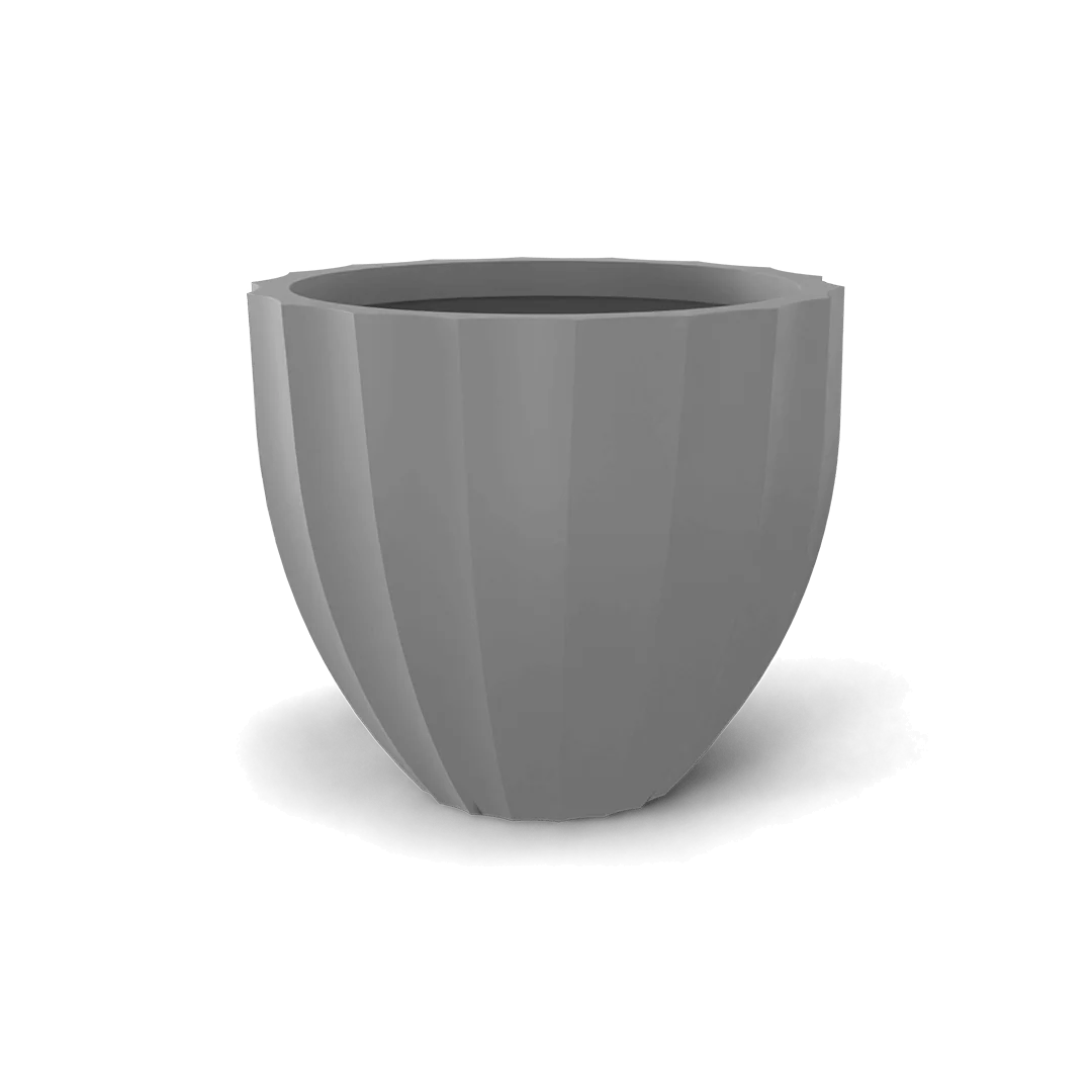 Santa Barbara Low Fluted Round Planter - Pro Insulation and Fence
