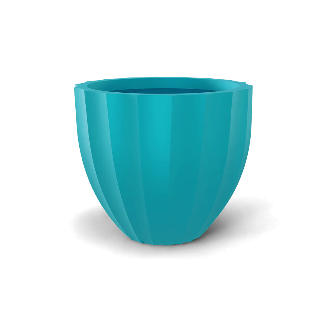 Santa Barbara Low Fluted Round Planter - Pro Insulation and Fence