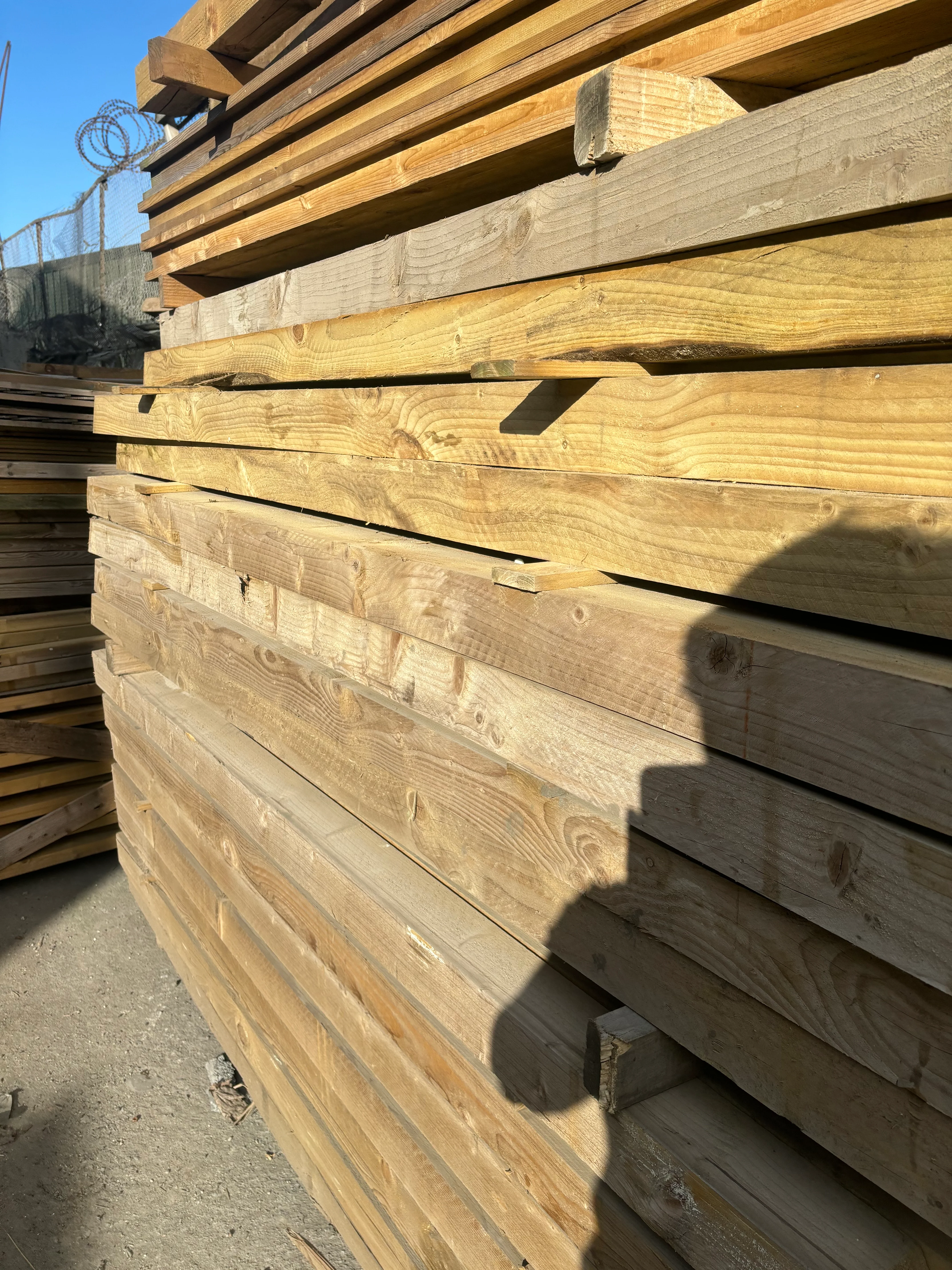TREATED CHAMF FENCE POST WEATHERED 95X95X2.4M - Pro Insulation and Fence