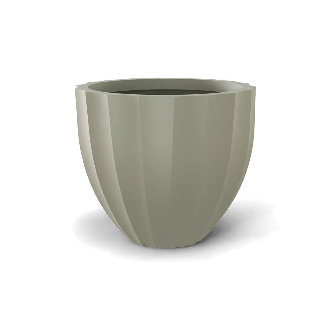 Santa Barbara Low Fluted Round Planter - Pro Insulation and Fence