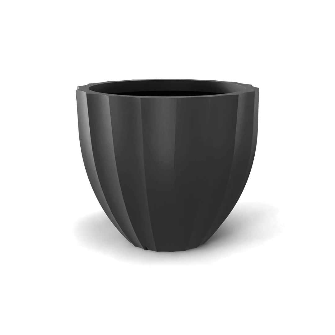 Santa Barbara Low Fluted Round Planter - Pro Insulation and Fence