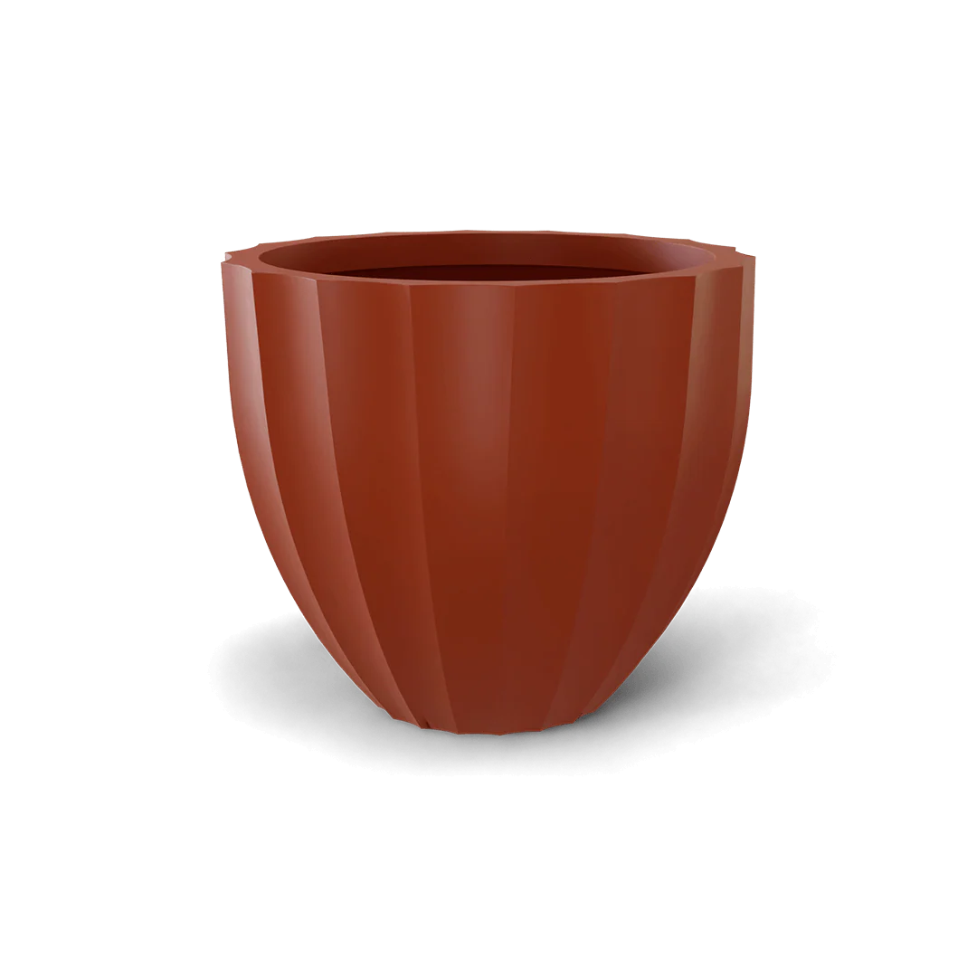 Santa Barbara Low Fluted Round Planter - Pro Insulation and Fence