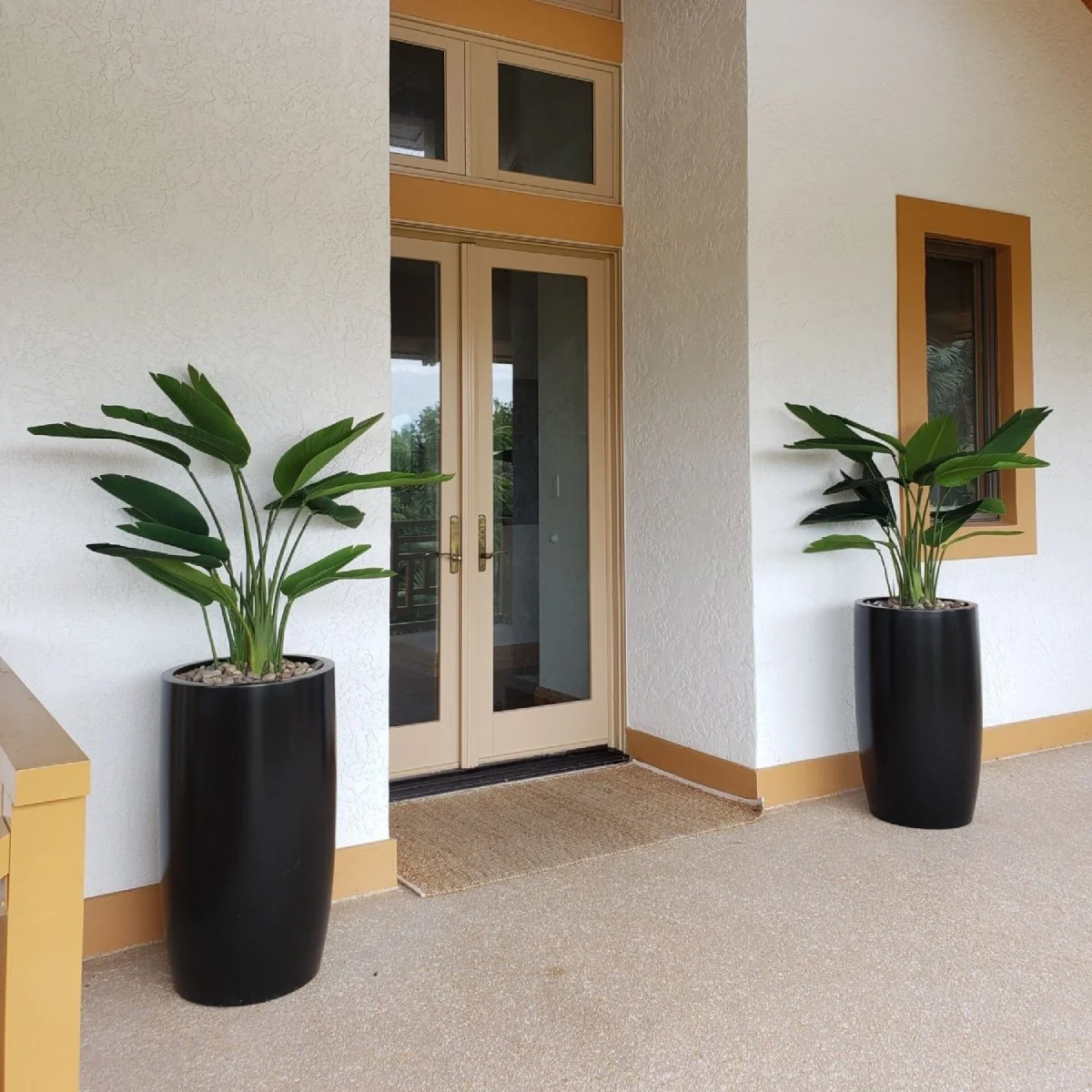 Lisbon Tall Round Tapered Planter - Pro Insulation and Fence