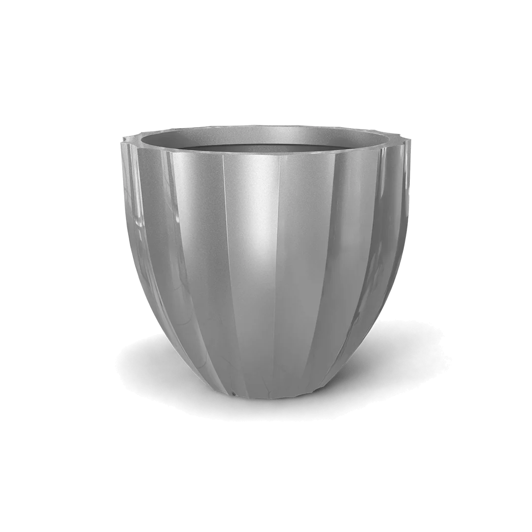 Santa Barbara Low Fluted Round Planter - Pro Insulation and Fence