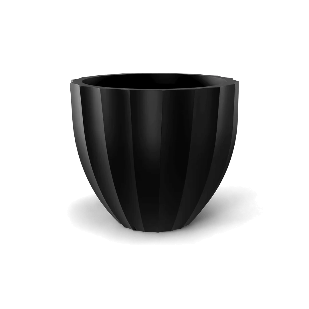 Santa Barbara Low Fluted Round Planter - Pro Insulation and Fence