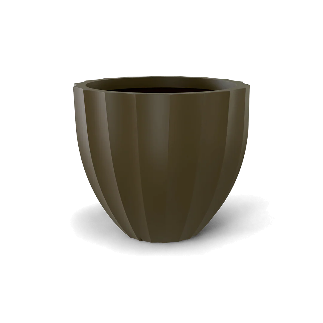 Santa Barbara Low Fluted Round Planter - Pro Insulation and Fence