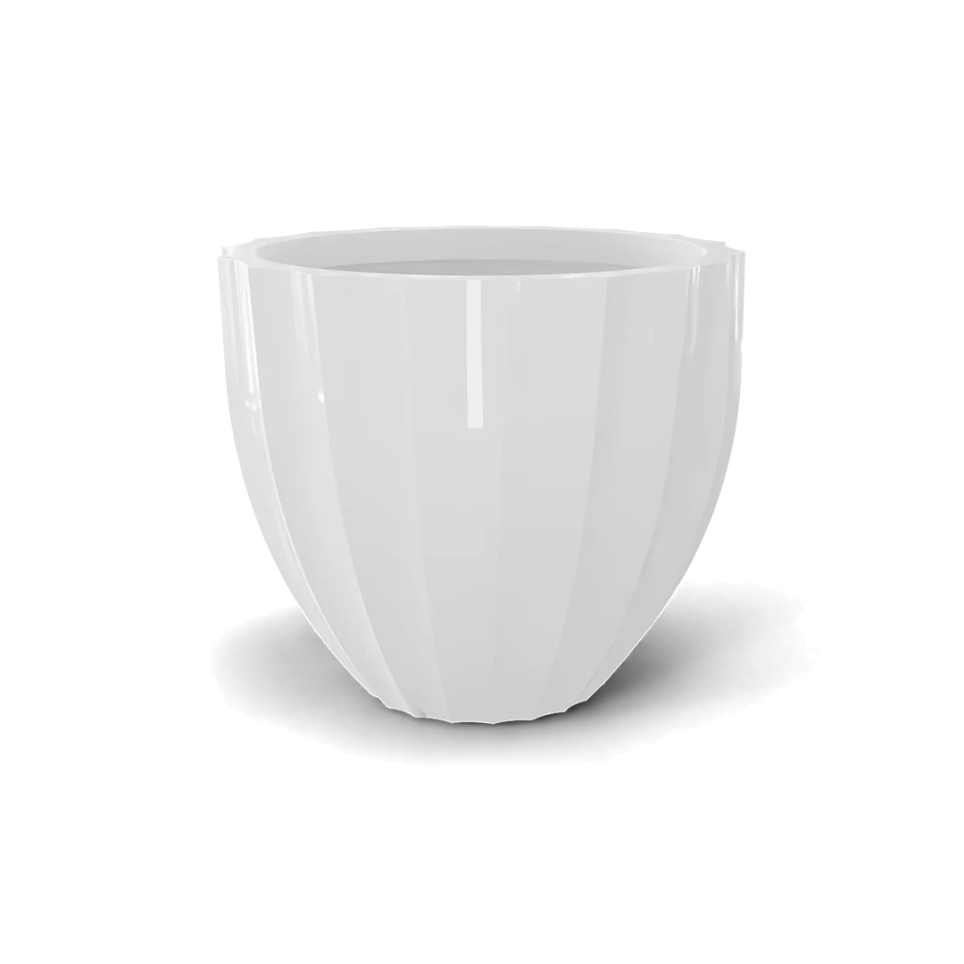 Santa Barbara Low Fluted Round Planter - Pro Insulation and Fence
