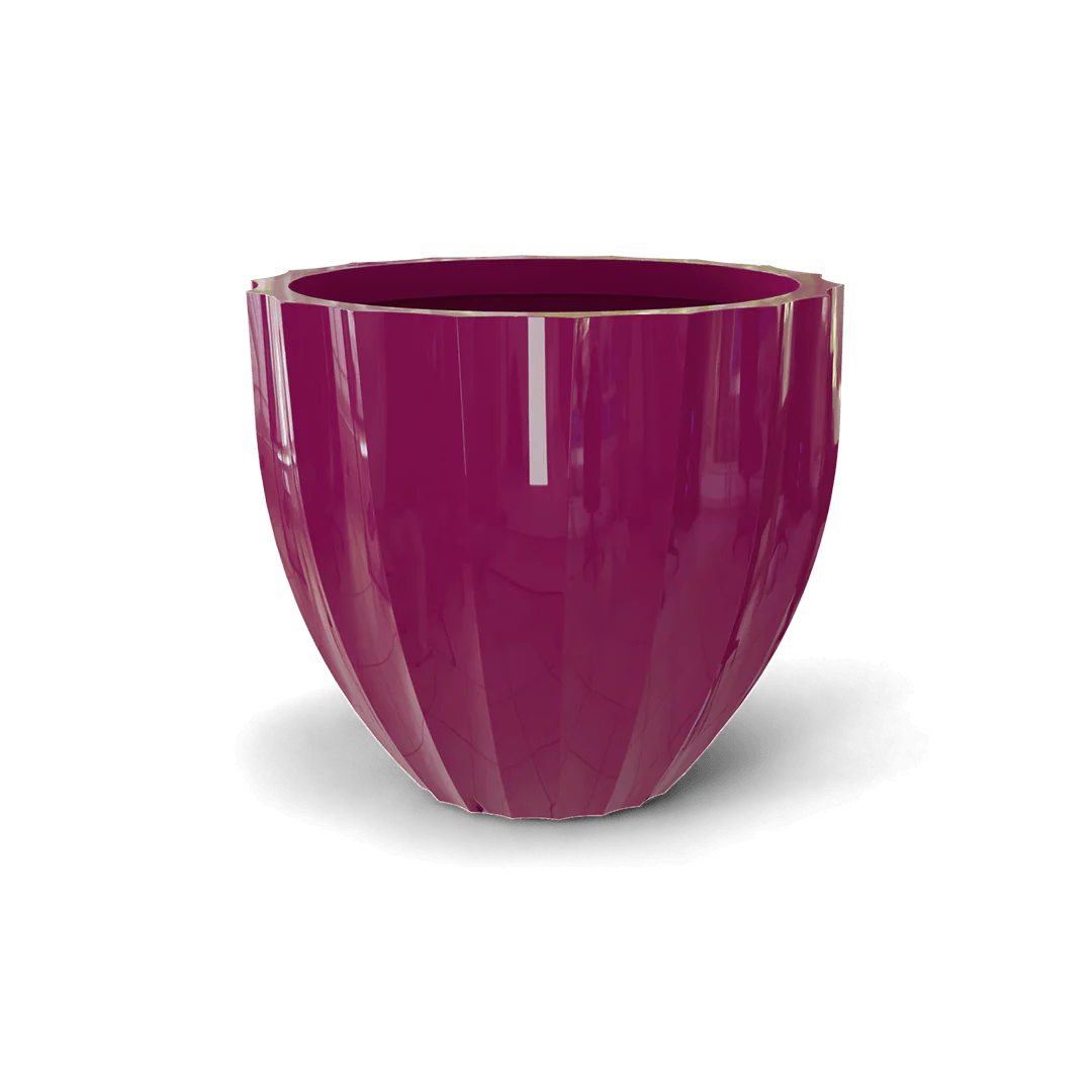 Santa Barbara Low Fluted Round Planter - Pro Insulation and Fence