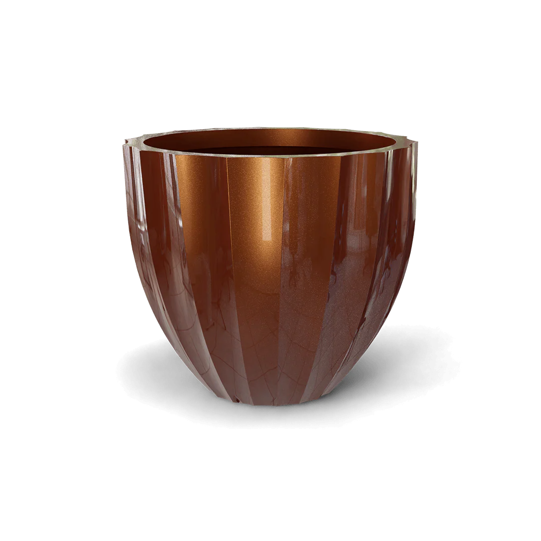 Santa Barbara Low Fluted Round Planter - Pro Insulation and Fence