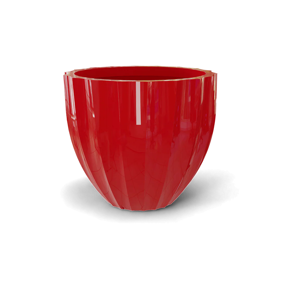 Santa Barbara Low Fluted Round Planter - Pro Insulation and Fence