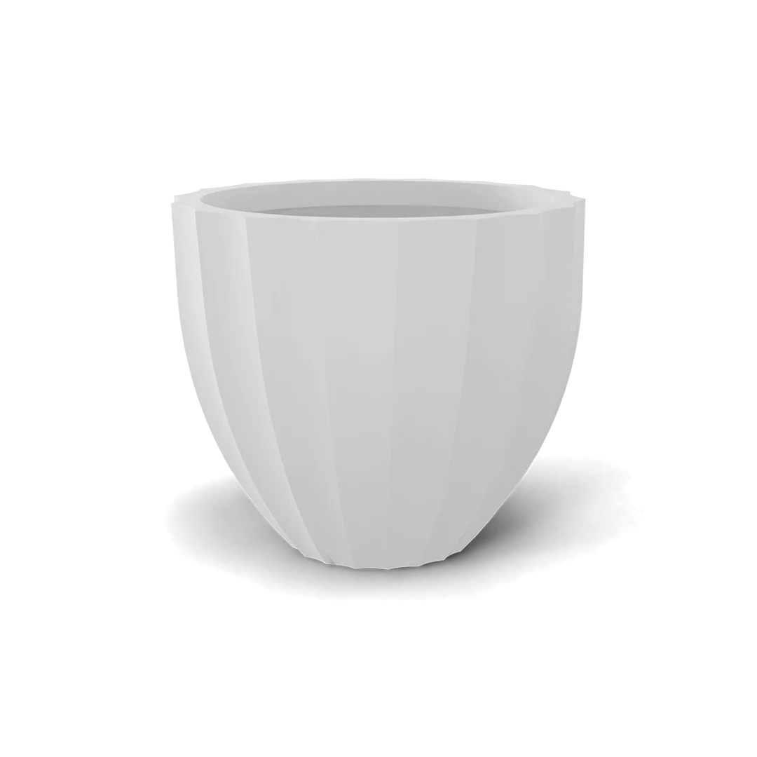 Santa Barbara Low Fluted Round Planter - Pro Insulation and Fence
