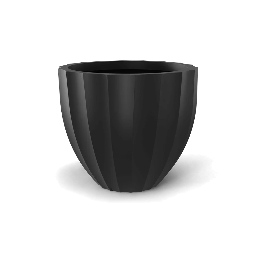 Santa Barbara Low Fluted Round Planter - Pro Insulation and Fence