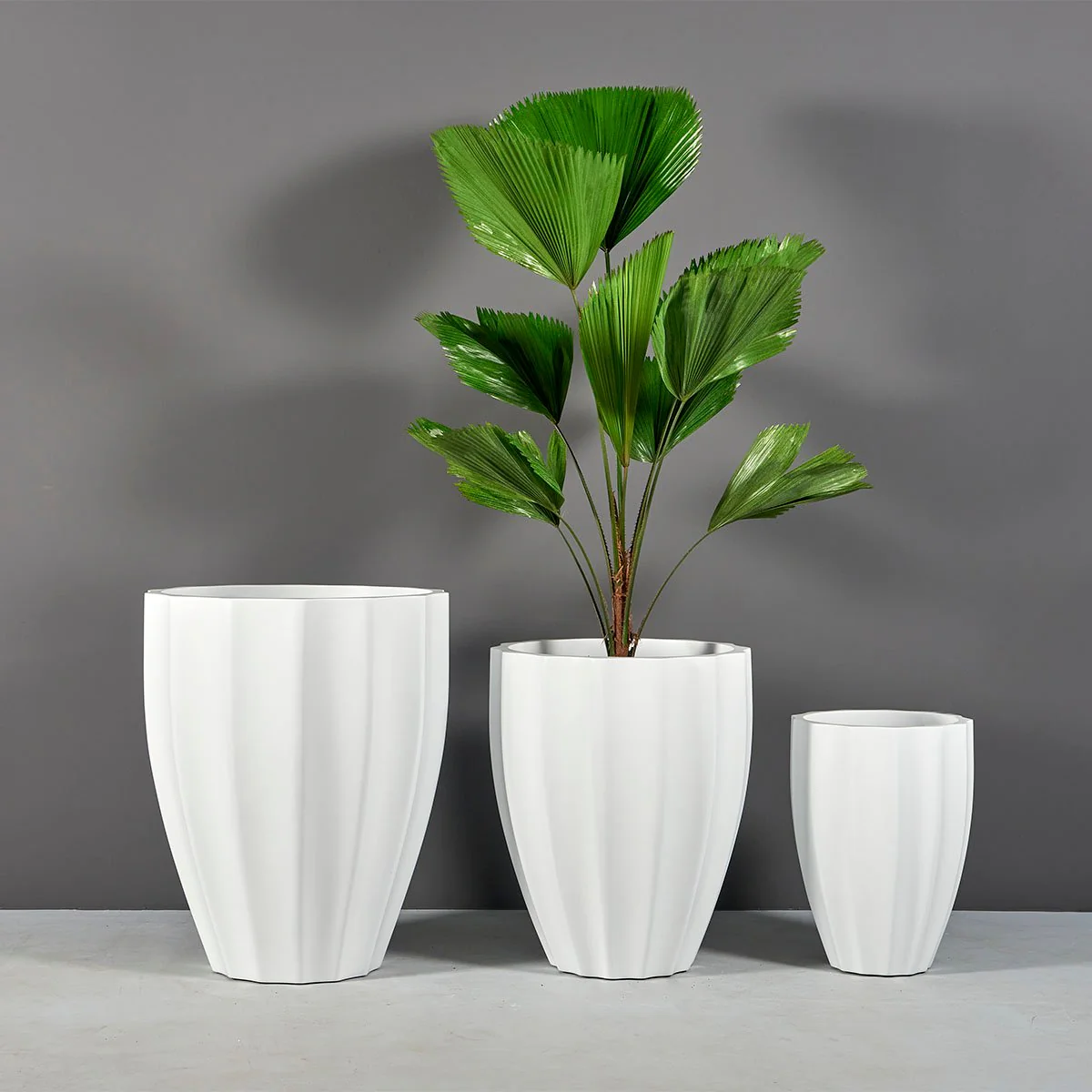 Alicante Fluted Round Planter - Pro Insulation and Fence