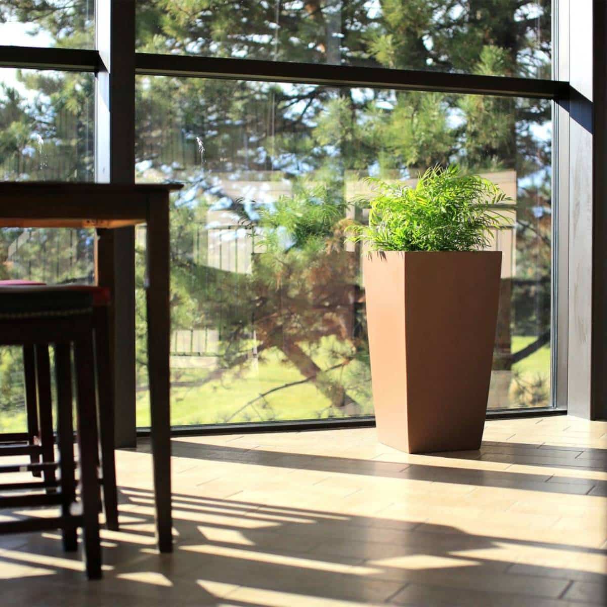 Toulan Modern Tall Tapered Square Planter - Pro Insulation and Fence