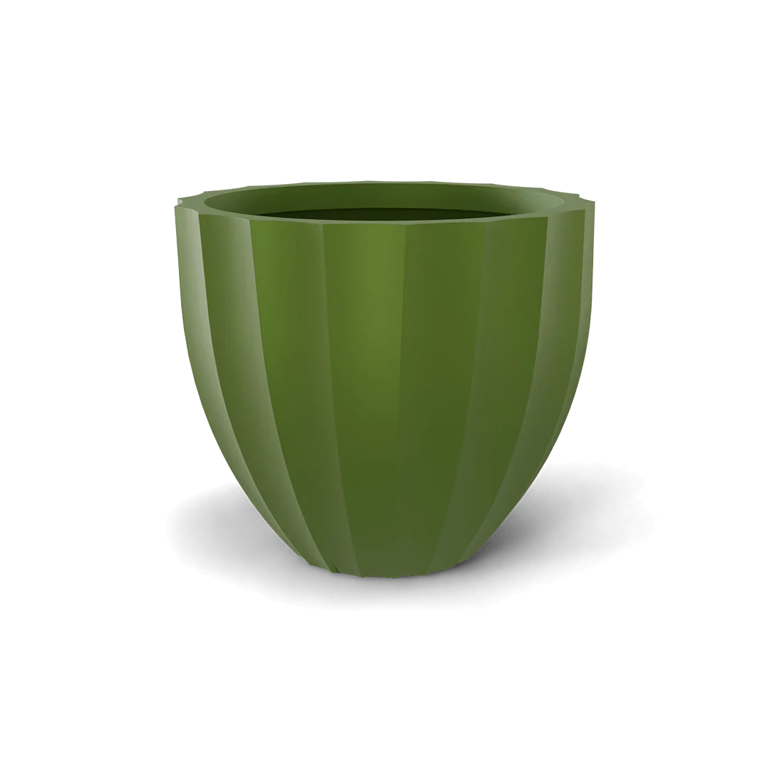 Santa Barbara Low Fluted Round Planter - Pro Insulation and Fence